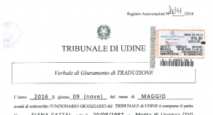 verbale giuramento traduzione udine