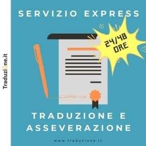 Asseverazione traduzione